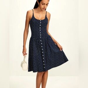 Commense P2P 14. XS fit and flare buttoned dress. NWOT